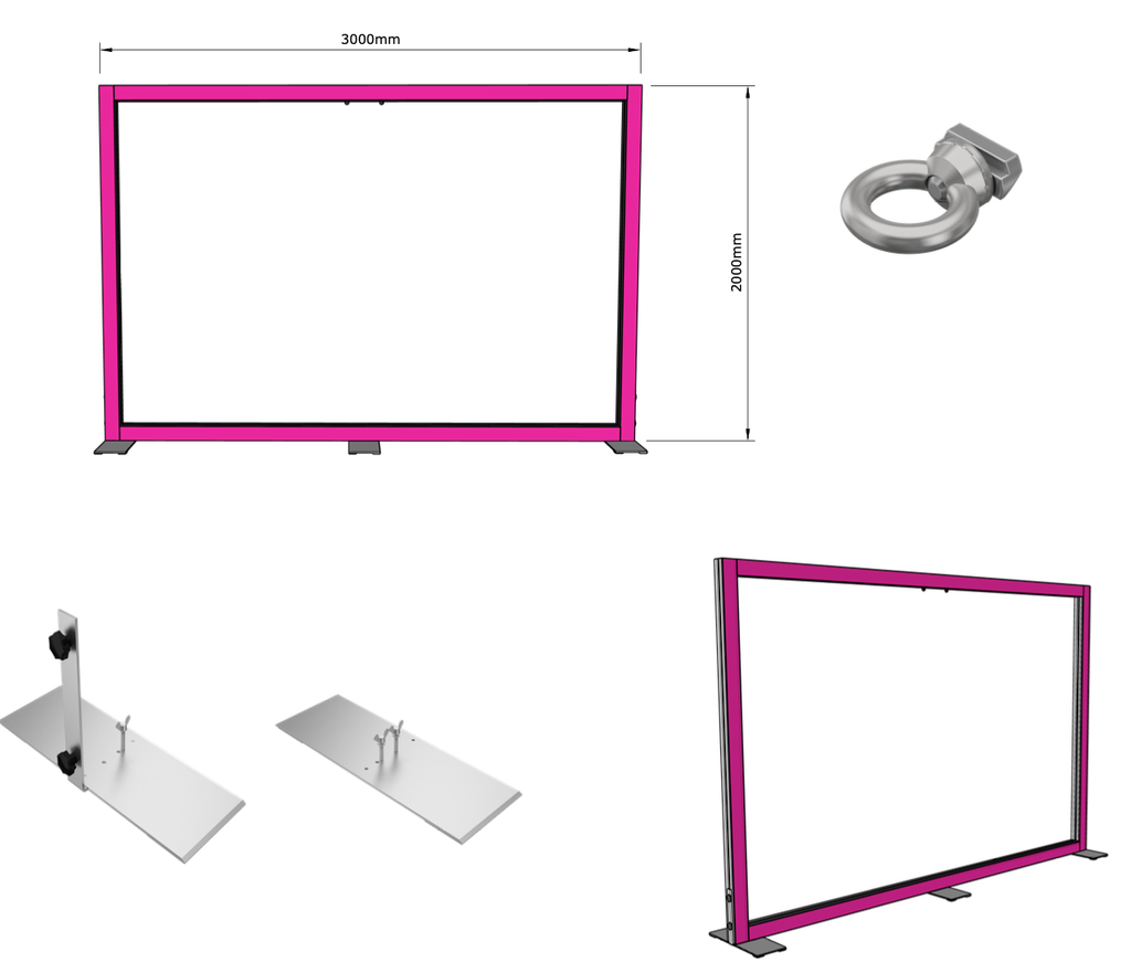 LED lysramme med ulike farger