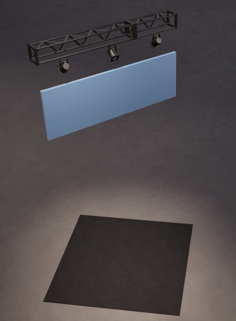 Light truss 3m, including banners