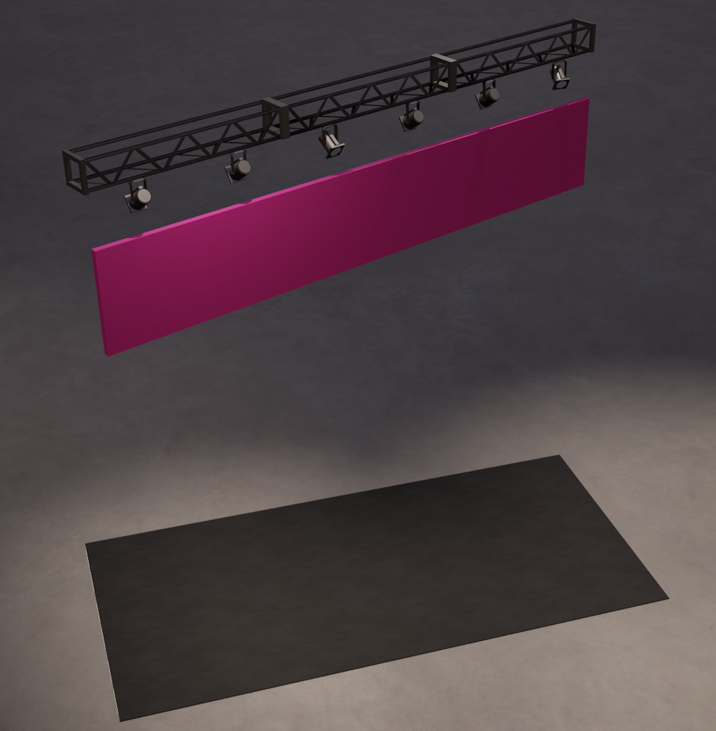 Light truss 6m, including banners 