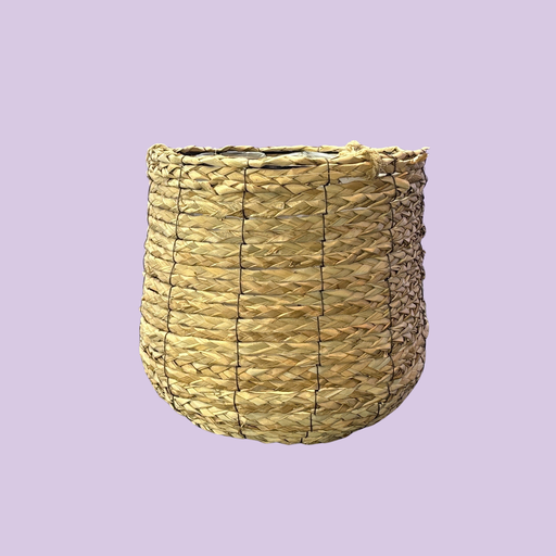 [2119] Woven Plant Pot – Natural Finish